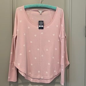 Lucky Brand “Hearts” Burnout Thermal